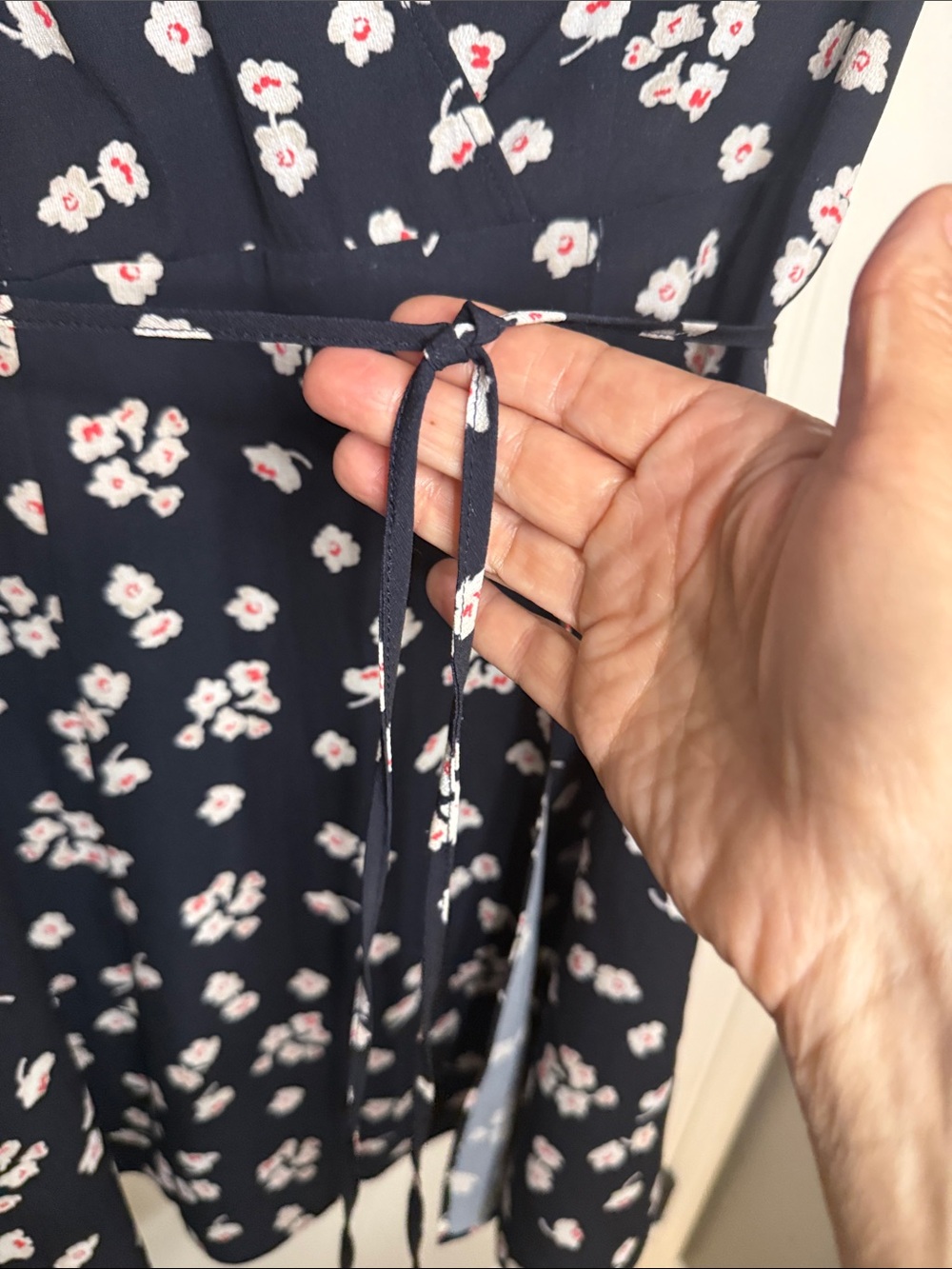French Connection Black Mini Dress with Pink Floral Print - Picture 3 of 7